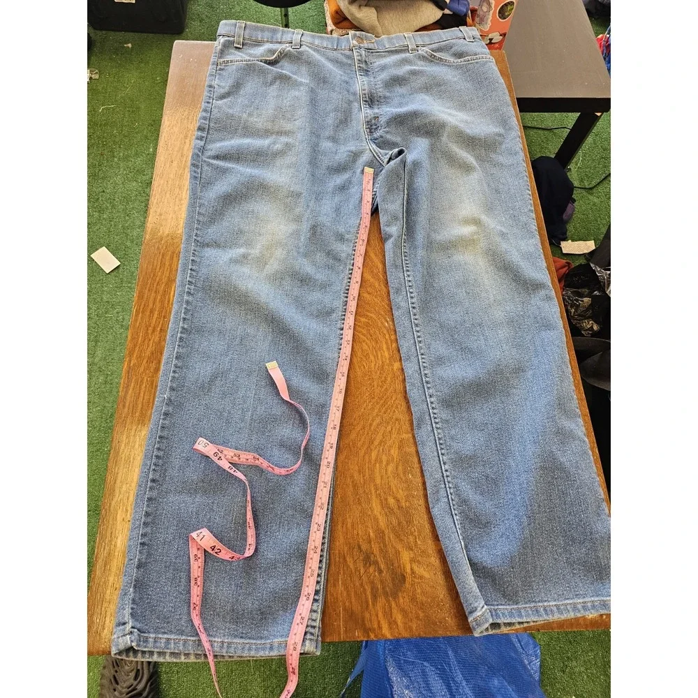 Vintage 90s Blue Levi's‎ Jeans Relaxed Fit Mid Wash Brown Tab 42 x 30 grunge